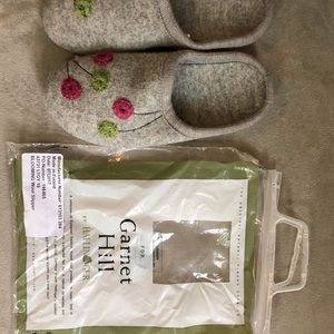GARNET HILL BOILED WOOL SLIPPERS